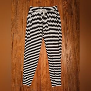 LATES by Kate jam pants - black and white striped size Medium